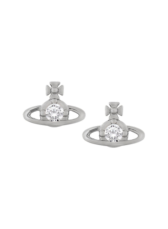 Nano Solitaire Stud Earrings - Silver - 62010037-02P116-CN