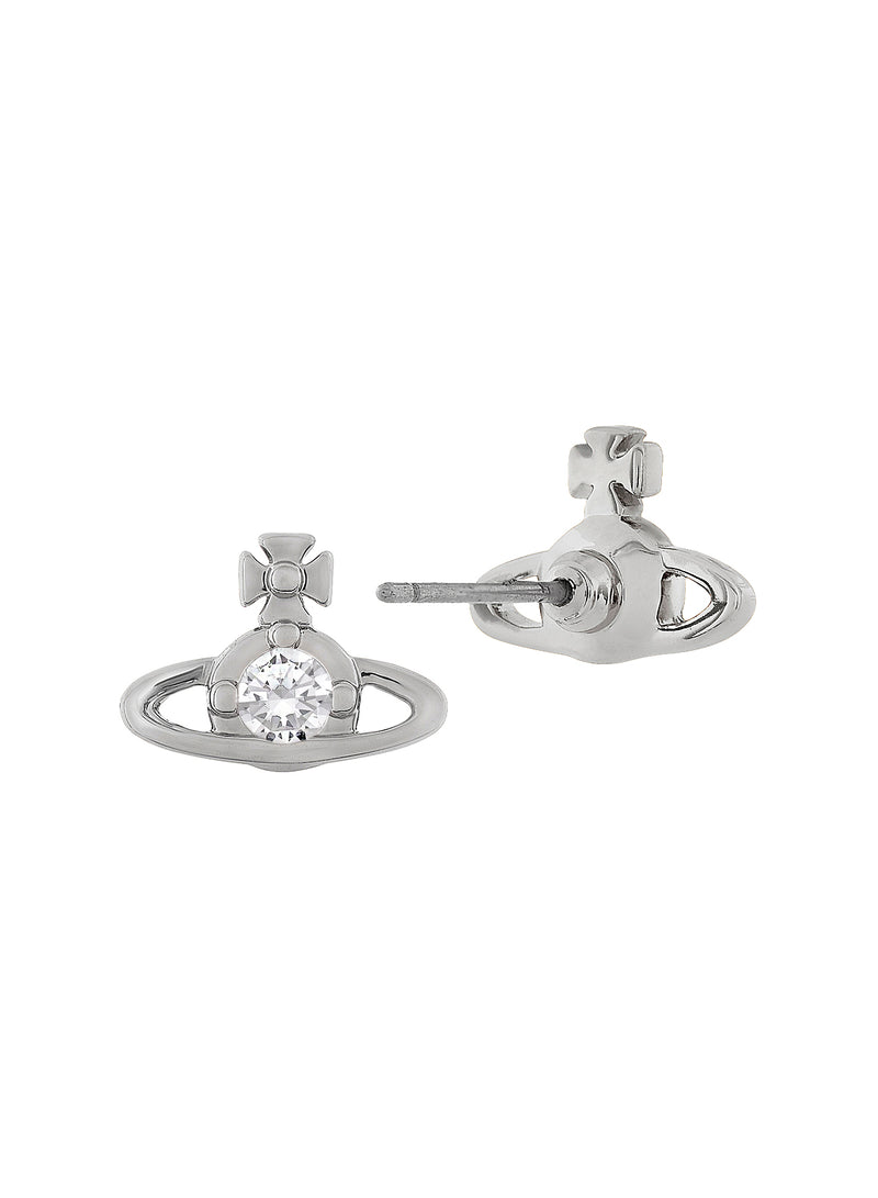 Nano Solitaire Stud Earrings - Silver - 62010037-02P116-CN