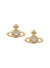 Nano Solitaire Stud Earrings - Gold - 62010037-02R944