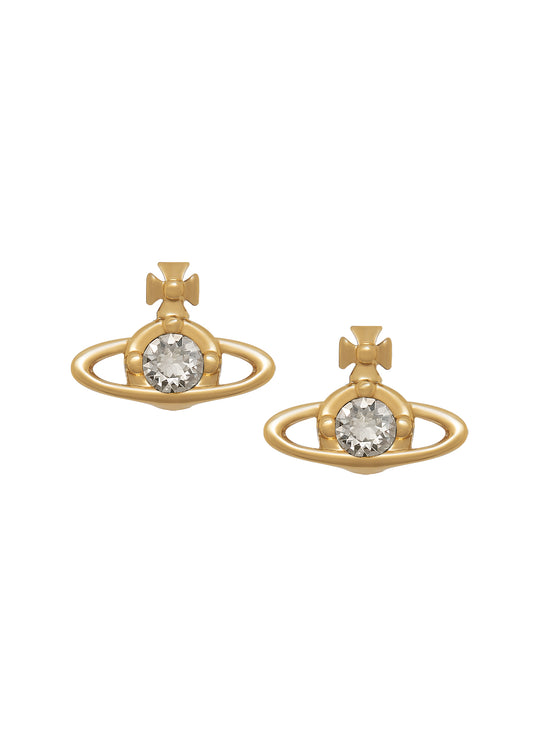 Nano Solitaire Stud Earrings - Gold - 62010037-02R944