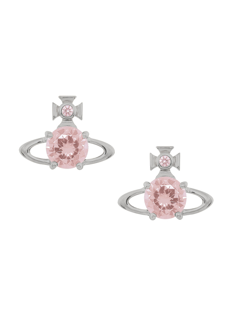 Reina Stud Earrings - Silver/Champagne -  62010070-02P720