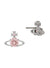 Reina Stud Earrings - Silver/Champagne -  62010070-02P720