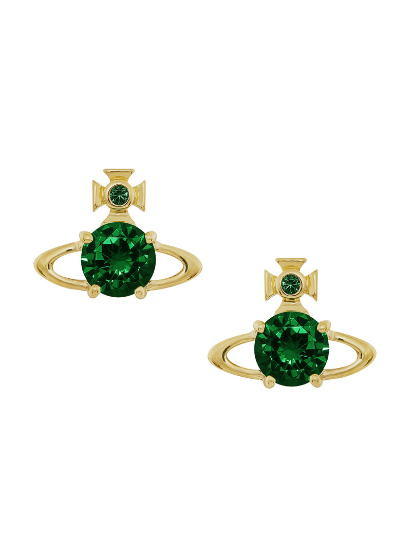 Reina Stud Earrings - Gold/Green -  62010070-02R245