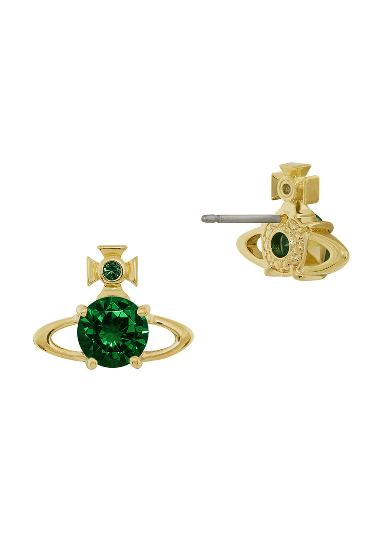 Reina Stud Earrings - Gold/Green -  62010070-02R245