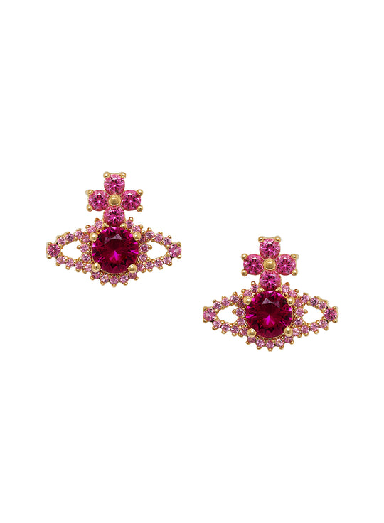 Valentina Orb Earrings - Gold/Fuchsia - 62010101-02R705-SM