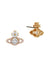 Valentina Orb Earrings - Gold/White/Mauve - 62010101-02R829