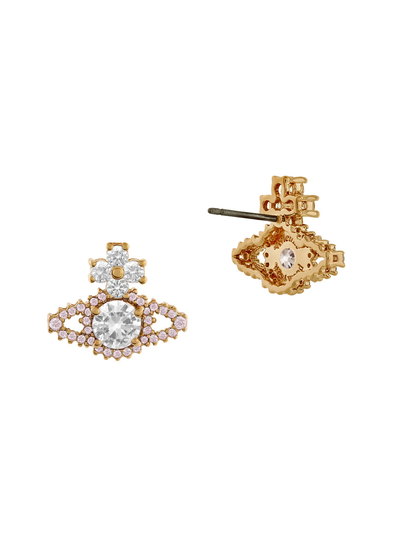 Valentina Orb Earrings - Gold/White/Mauve - 62010101-02R829