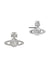 Grace Bas Relief Stud Earrings - Silver - 62010124-02P116-CN