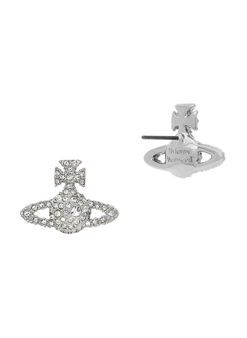 Grace Bas Relief Stud Earrings - Silver - 62010124-02P116-CN