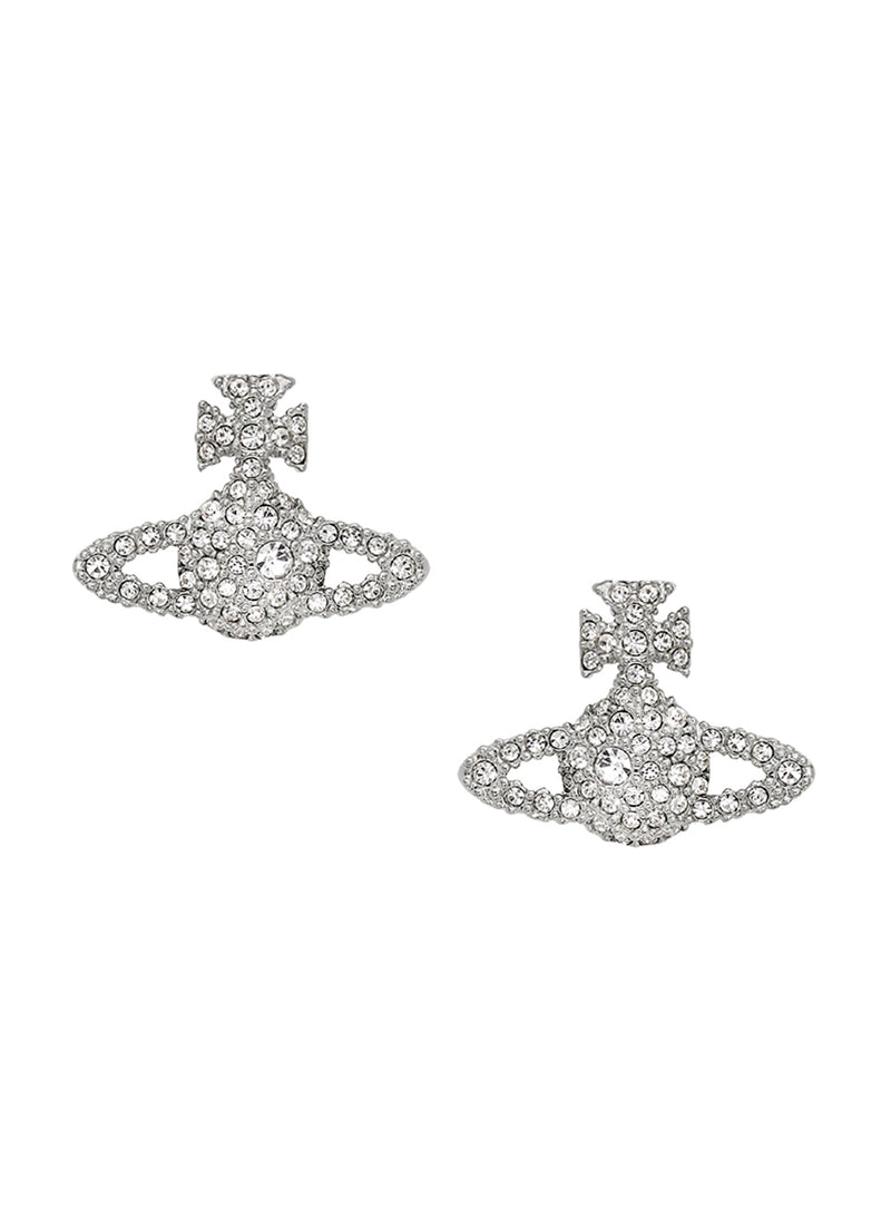 Grace Bas Relief Stud Earrings - Silver - 62010124-02P116-CN
