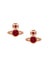 London Orb Earrings - Rose Gold/Red - 62010220-02G366
