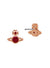 London Orb Earrings - Rose Gold/Red - 62010220-02G366
