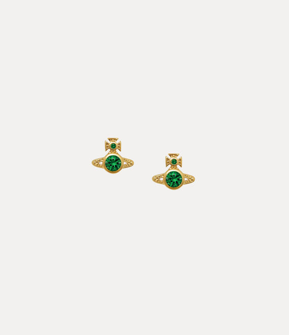 London Orb Earrings - Gold/Emerald Green - 62010220-02R245