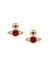London Orb Earrings - Gold/Red - 62010220-02R547