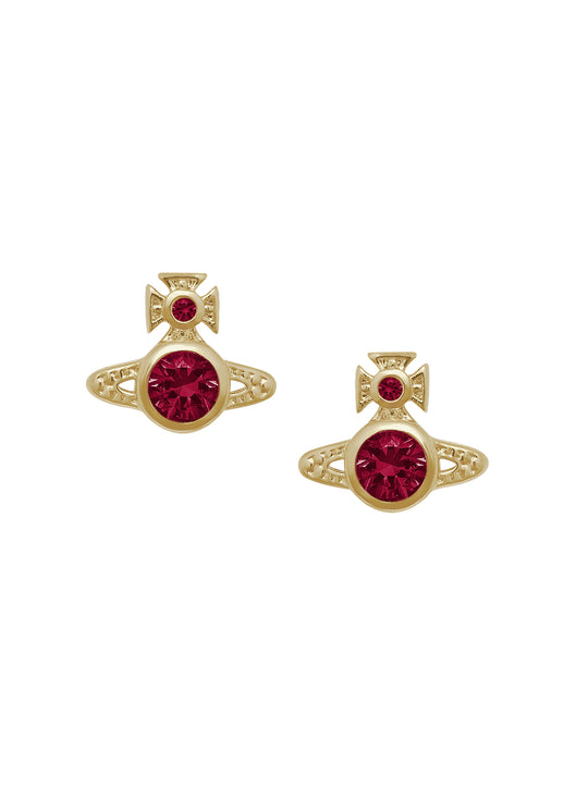 London Orb Earrings - Gold/Red - 62010220-02R547