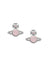 London Orb Earrings - Silver/Milky Peach - 62010220-02P549