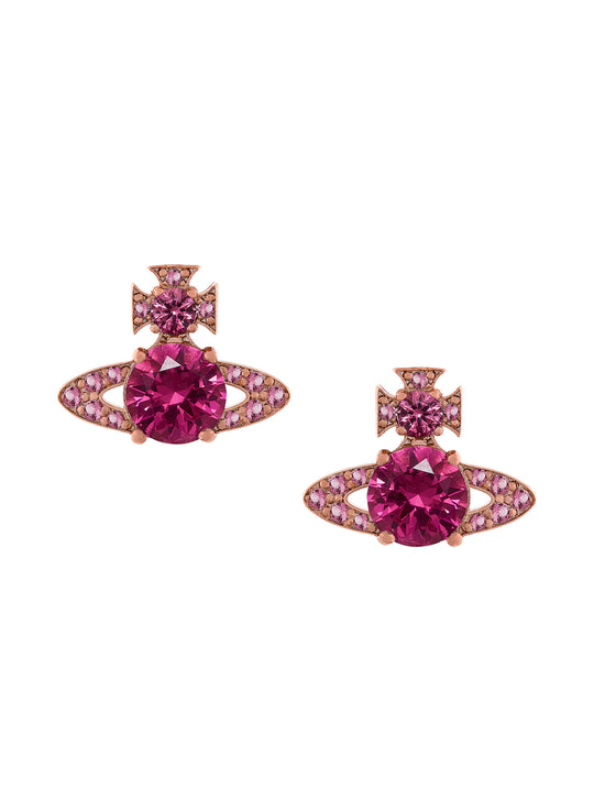 Ismene Earrings - Rose Gold/Red - 62010253-02G366-IM