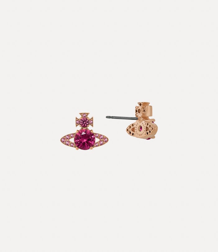 Ismene Earrings - Rose Gold/Red - 62010253-02G366-IM