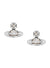 Simonetta Bas Relief Earrings - Silver/White - 62010267-02P113-CN