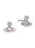 Simonetta Bas Relief Earrings - Silver
