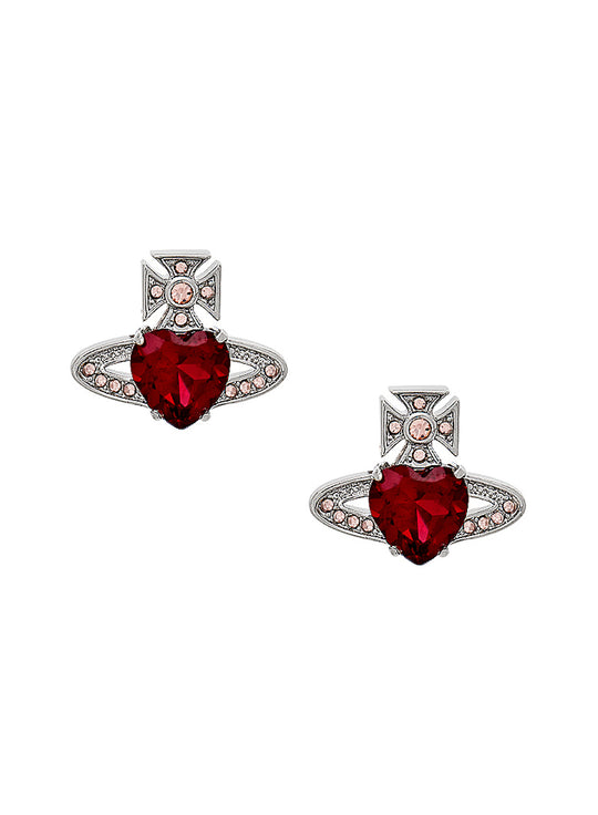 Ariella Stud Earrings - Silver/Ruby Red/Peach - 6201031T-02P274-CN