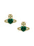 Ariella Stud Earrings - Gold/Green - 6201031T-02RA18