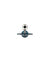 Man. Original Bas Relief Single Stud Earring - Silver/Black/Blue - 62010345-02P403-IM