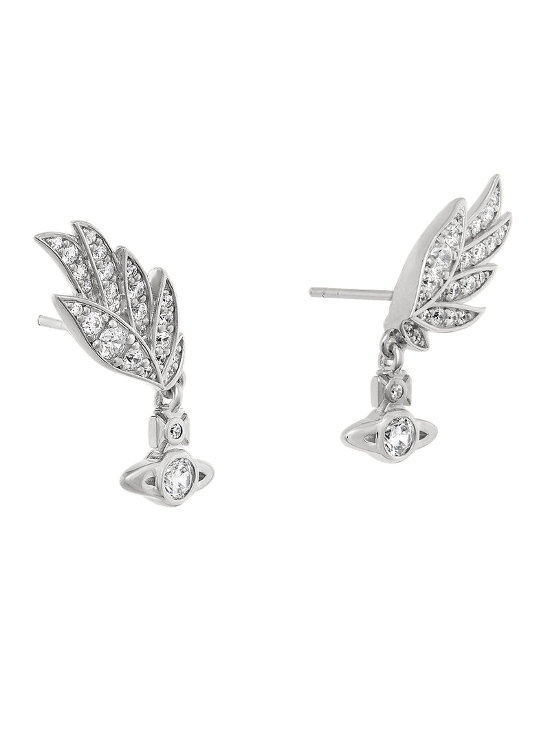 Dawna Earrings - Silver/White - 6201034L-01P102-SM