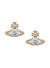 Ismene Earrings - Gold/White - 6201034M-02R102-SM