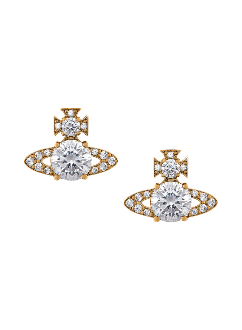 Ismene Earrings - Gold/White - 6201034M-02R102-SM