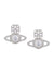 Norabelle Earrings - Silver/White - 6201034N-02P102-SM