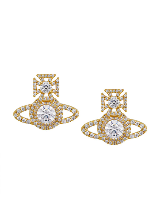 Norabelle Earrings - Gold/White - 6201034N-02R102-SM