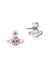 Willa Bas Relief Earrings - Silver/Violet - 6201034O-02P457-001