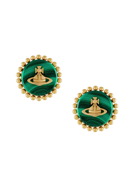 Neyla Earrings - Gold/Malachite - 62010351-02R747-FJ