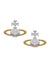 Mayfair Bas Relief Earrings - Silver/Gold - 6201035E-02W204