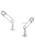 Safety Pin Earrings - Silver - 6201035Y-01P019