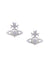 Ribbon Bas Relief Earrings - Silver/Sky Blue - 62010366-02P599