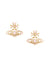Ribbon Bas Relief Earrings - Gold/Pink - 62010366-02R882
