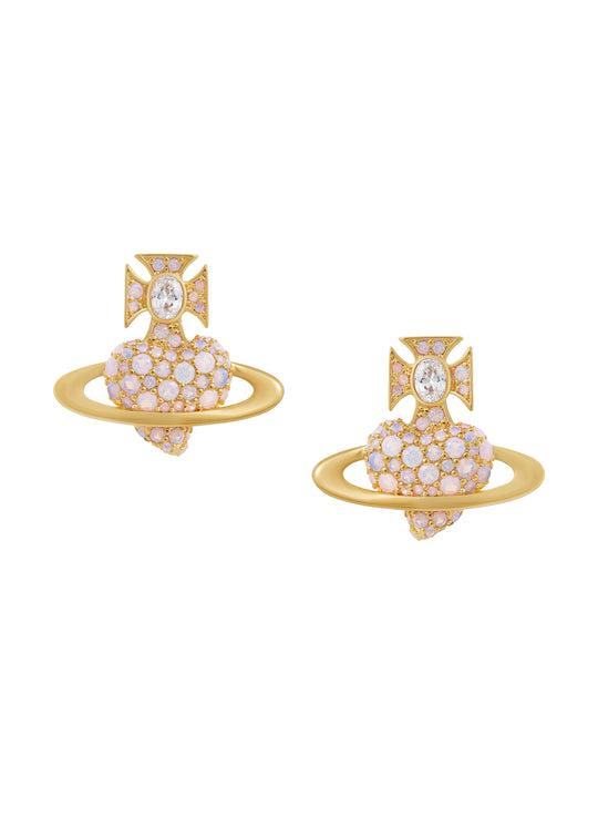 Agnatha Earrings - Gold/Pink - 6201036H-02R784