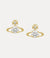 Reina Large Earrings - Gold/White - 62010376-02R102