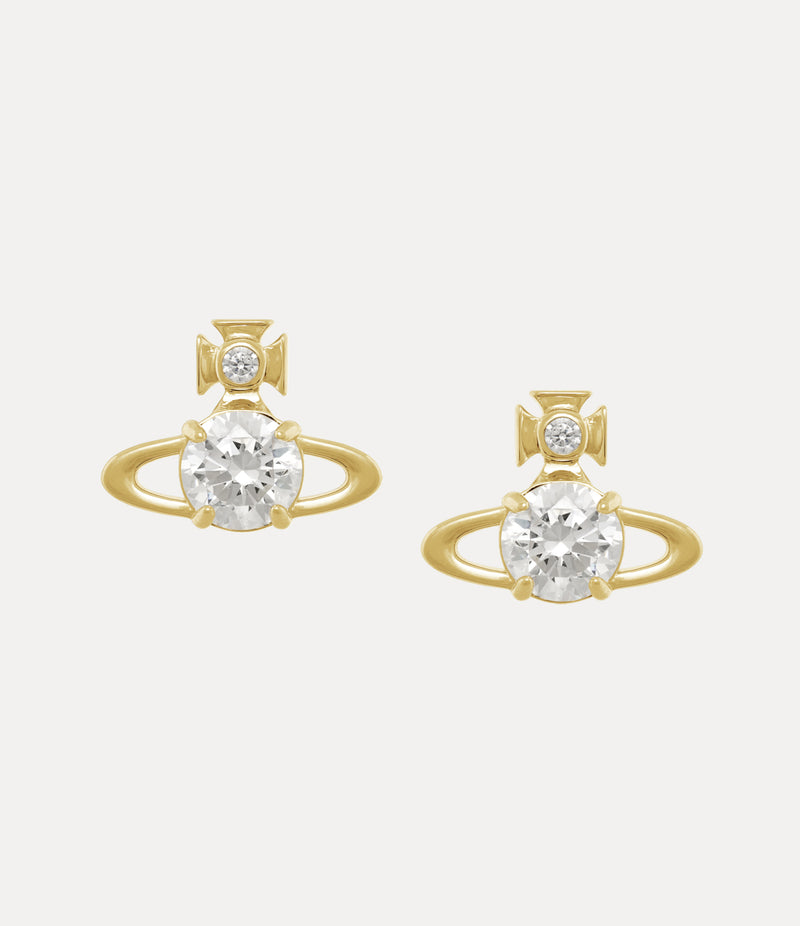Reina Large Earrings - Gold/White - 62010376-02R102