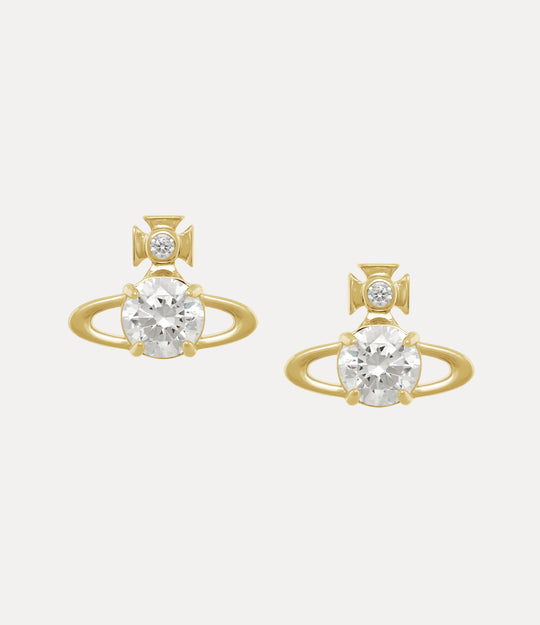 Reina Large Earrings - Gold/White - 62010376-02R102