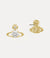 Reina Large Earrings - Gold/White - 62010376-02R102