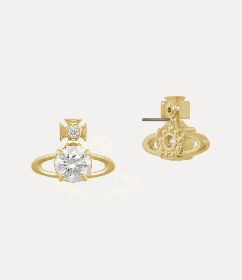 Reina Large Earrings - Gold/White - 62010376-02R102