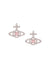 Olympia Stud Earrings - Silver/Peach - 6201038I-02P773