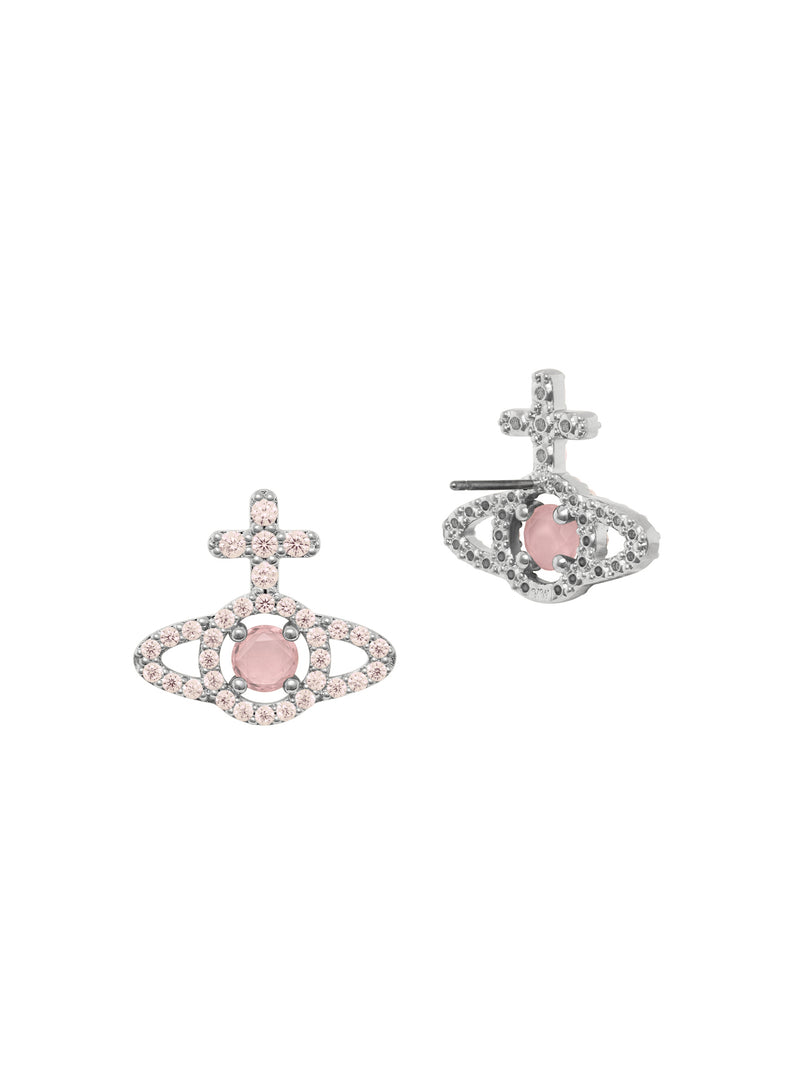 Olympia Stud Earrings - Silver/Peach - 6201038I-02P773