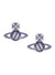 Samira Bas Relief Earrings - Silver/Violet - 6201038P-02P787