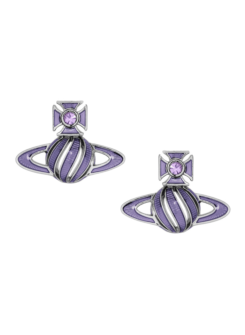 Samira Bas Relief Earrings - Silver/Violet - 6201038P-02P787