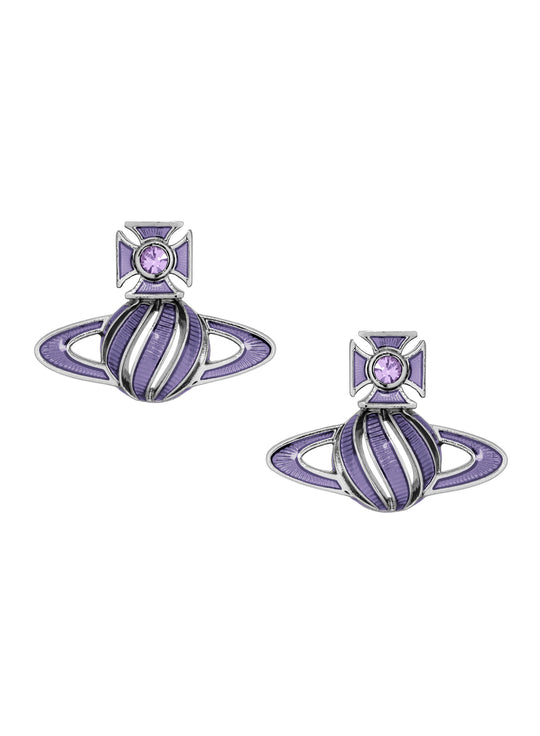 Samira Bas Relief Earrings - Silver/Violet - 6201038P-02P787