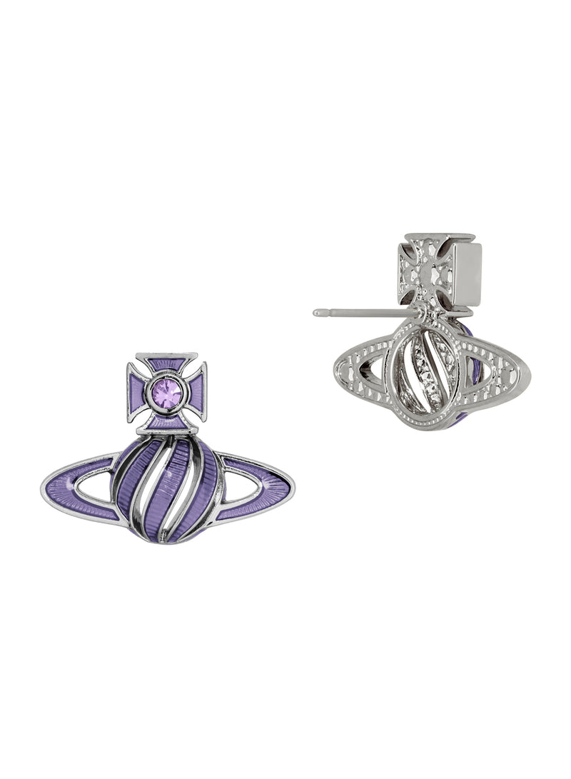 Samira Bas Relief Earrings - Silver/Violet - 6201038P-02P787